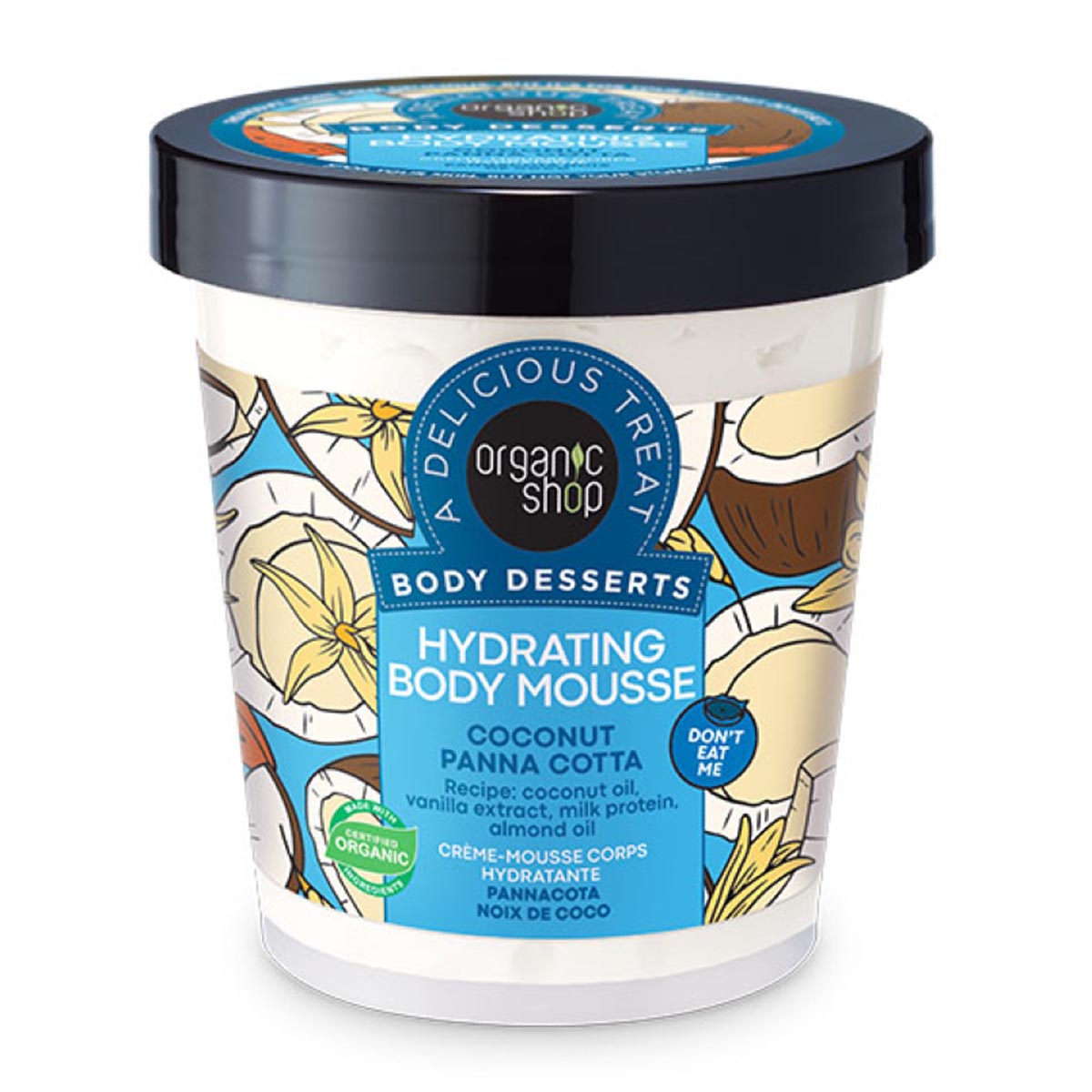 Organic Shop Body Desserts Coconut Pannacotta Espuma Corporal Hidratante 450Ml